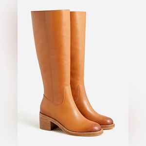 Stacked Heel Boot in Burnished Sand